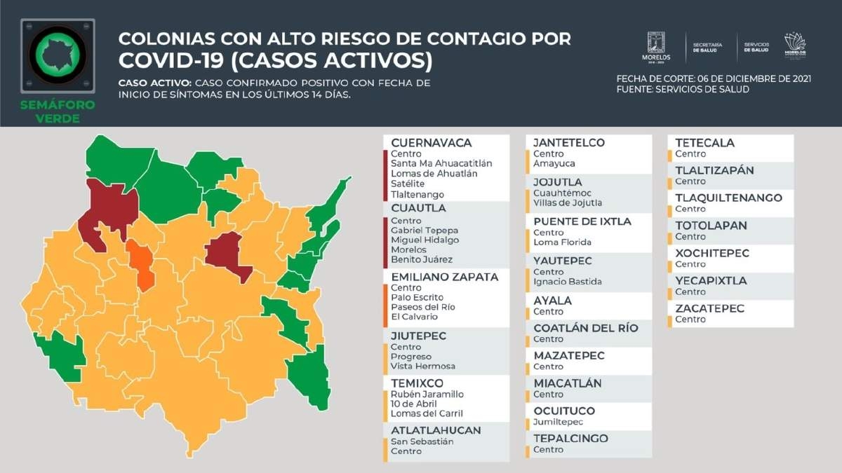Aumentan municipios con colonias de alto riesgo de contagio de covid