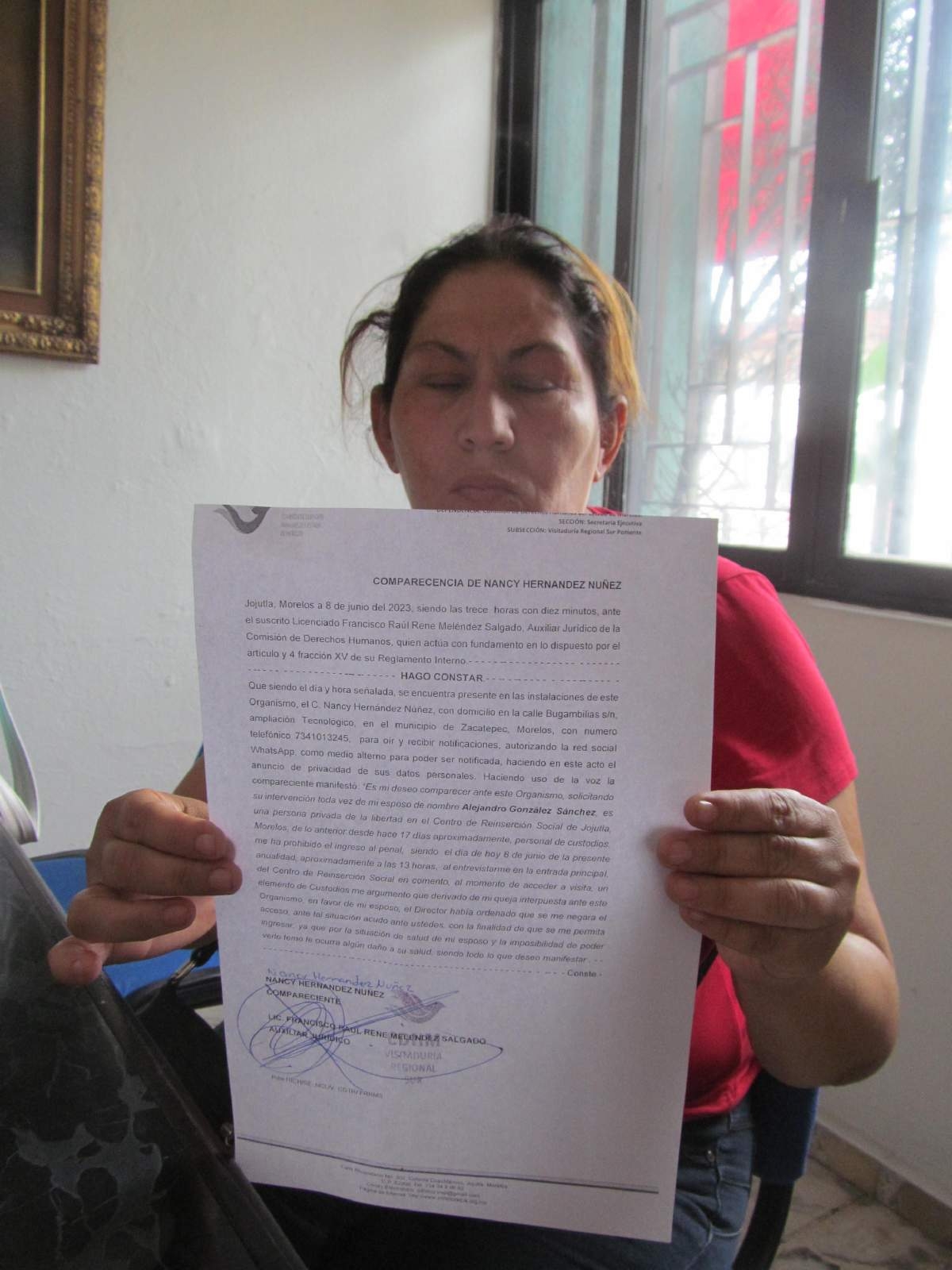 Ciudadana denuncia que director de la cárcel de Jojutla la sigue extorsionando