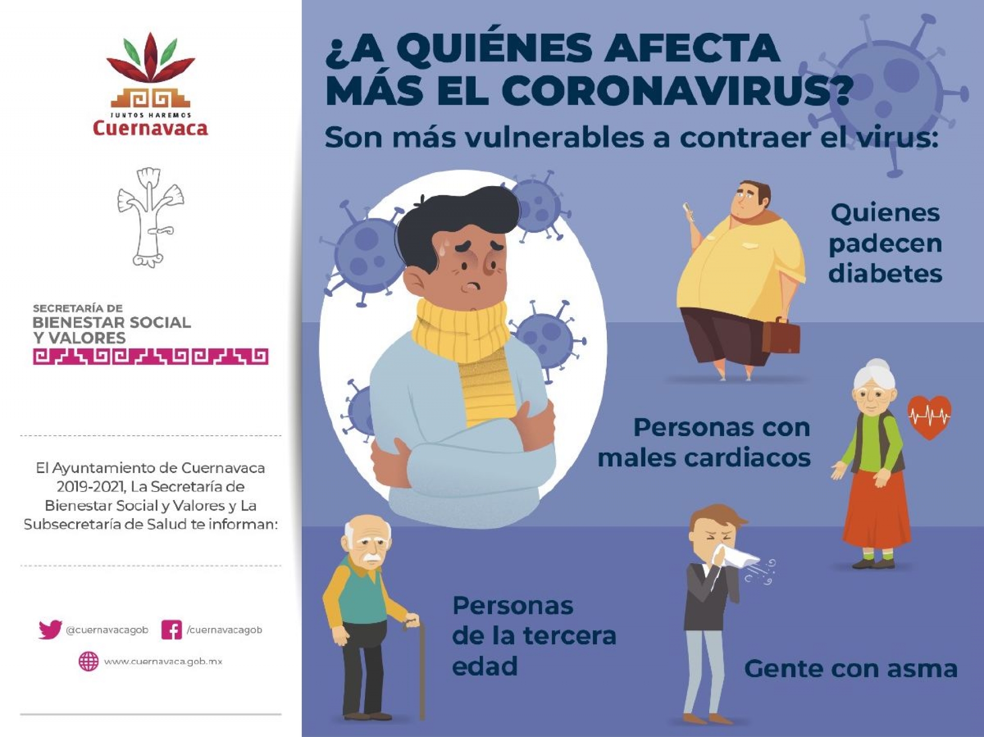 Recomendaciones de las autoridades del ayuntamiento de Cuernavaca sobre la llegada del covid19 a México