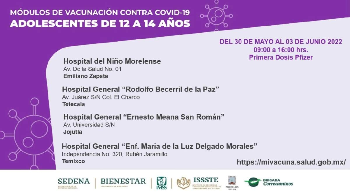 Continuará esta semana vacunación a menores