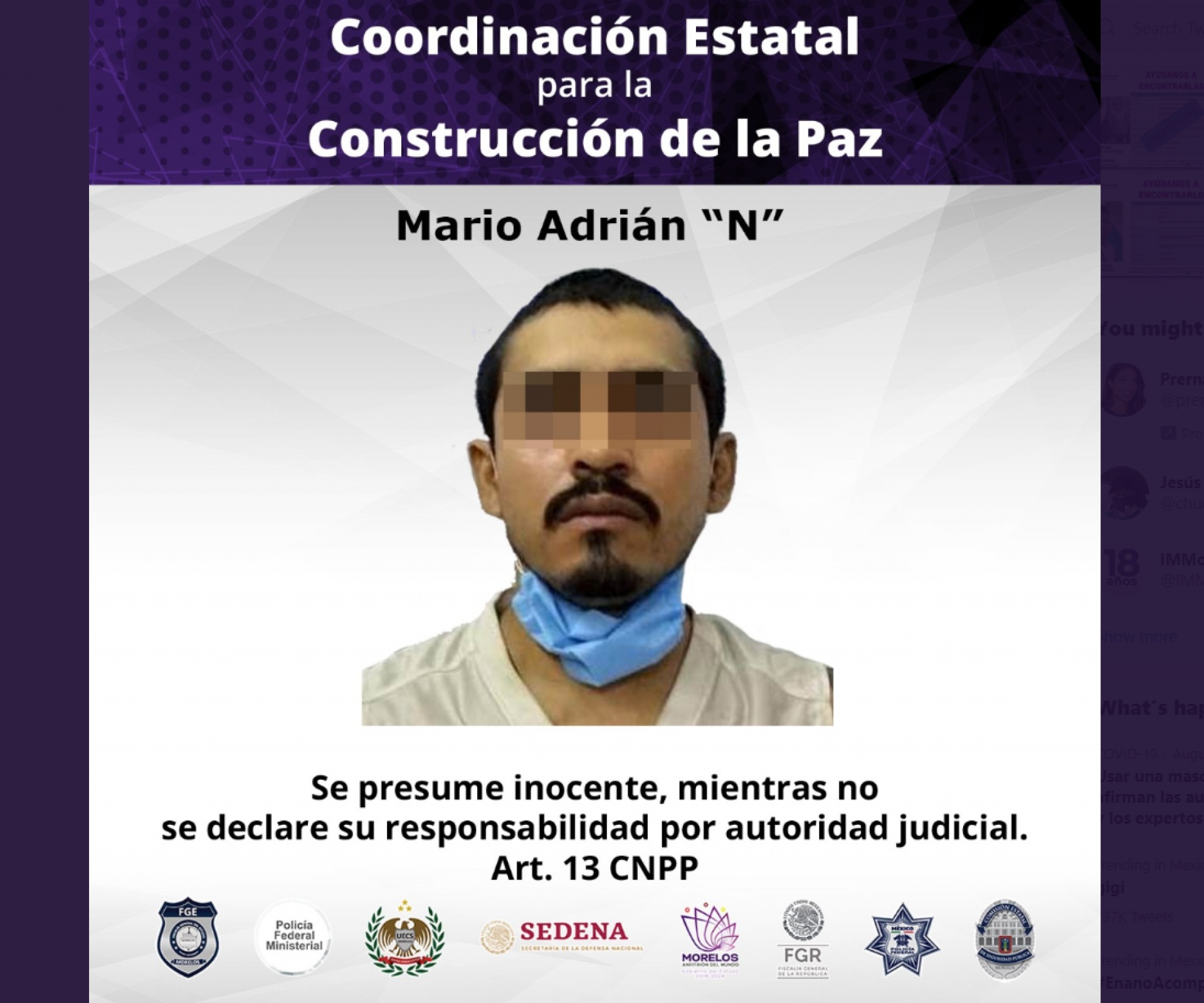 A proceso, un individuo acusado de homicidio