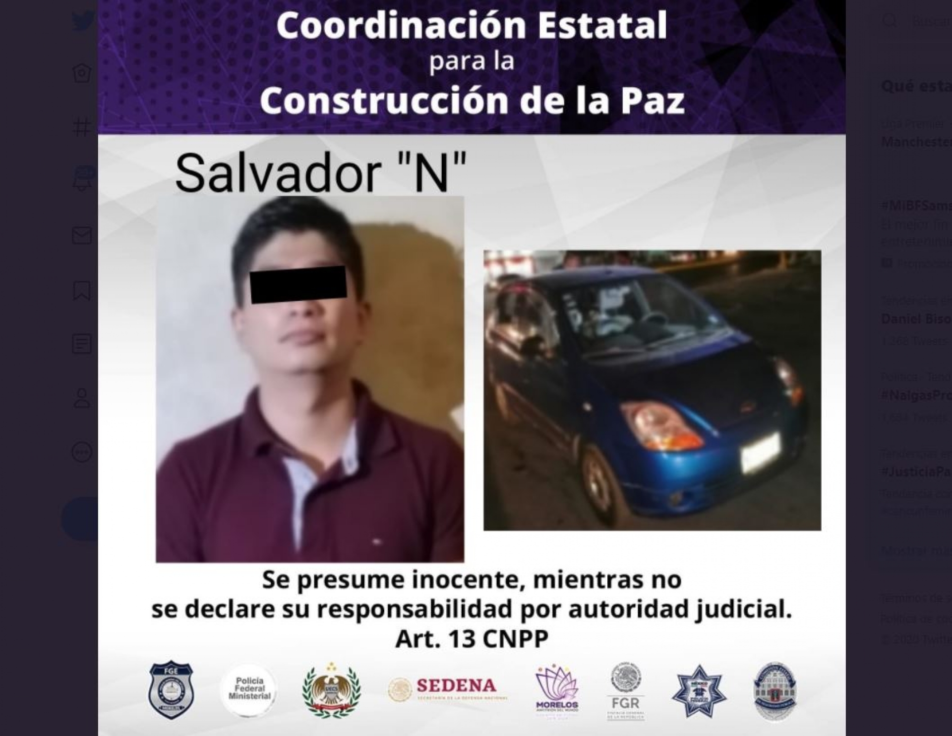 Lo atraparon en Tlahuapan con un auto robado