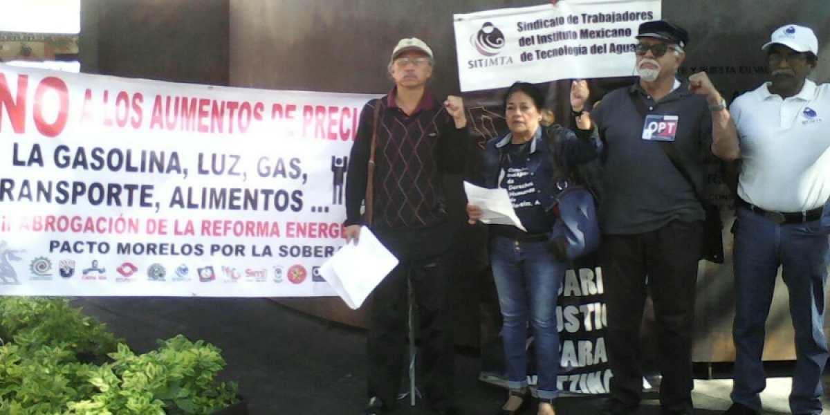 Anuncia Pacto Morelos por la Soberanía Alimentaria y Energética más marchas contra "gasolinazo"