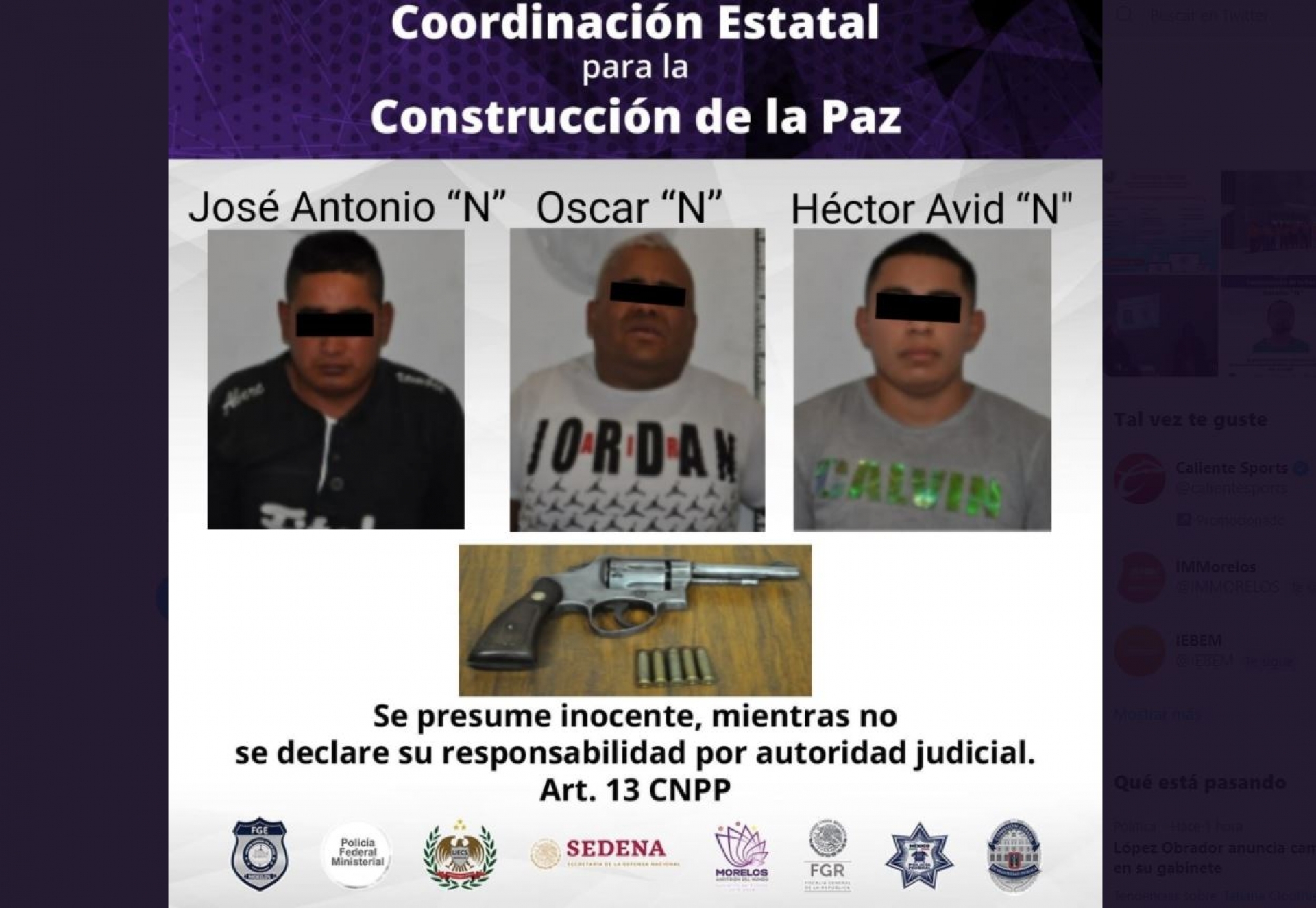 Los descubrieron en posesión de una camioneta robada