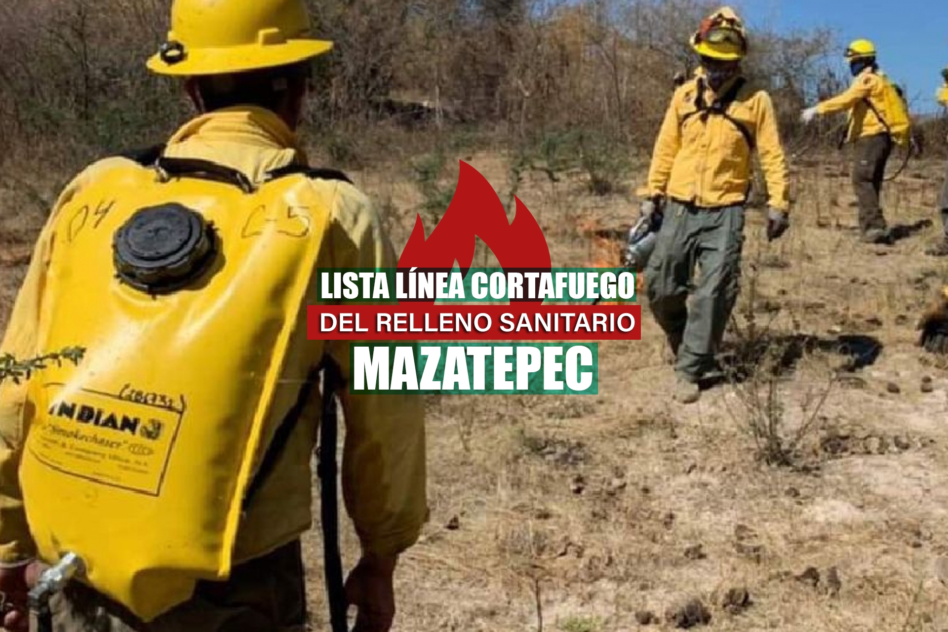 Concluyó la línea cortafuego en torno al relleno sanitario