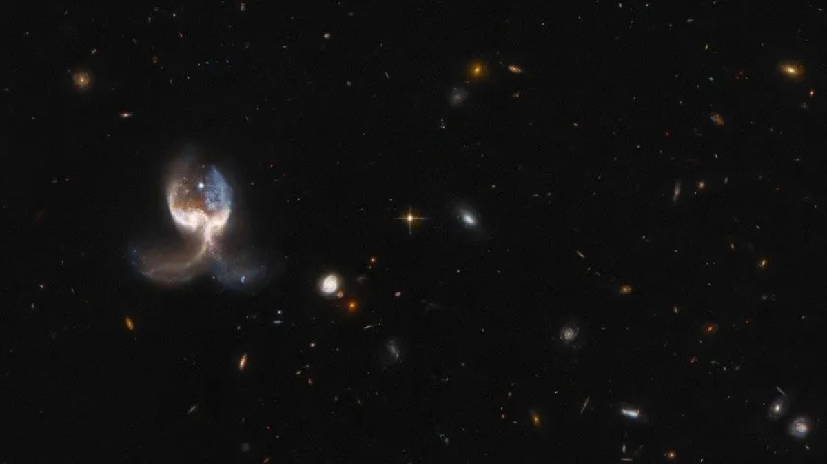 Hubble capta "ala de ángel", se formó luego de fusión de 2 galaxias
