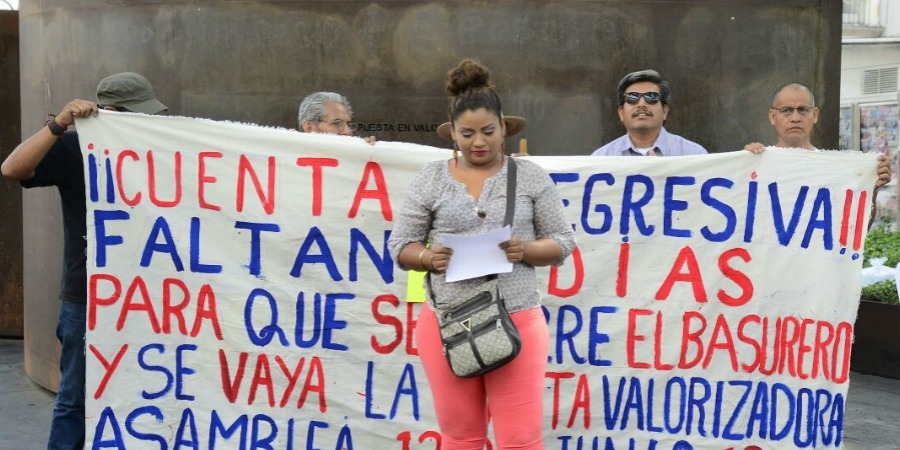 Se manifiestan habitantes de Alpuyeca en contra de planta valorizadora
