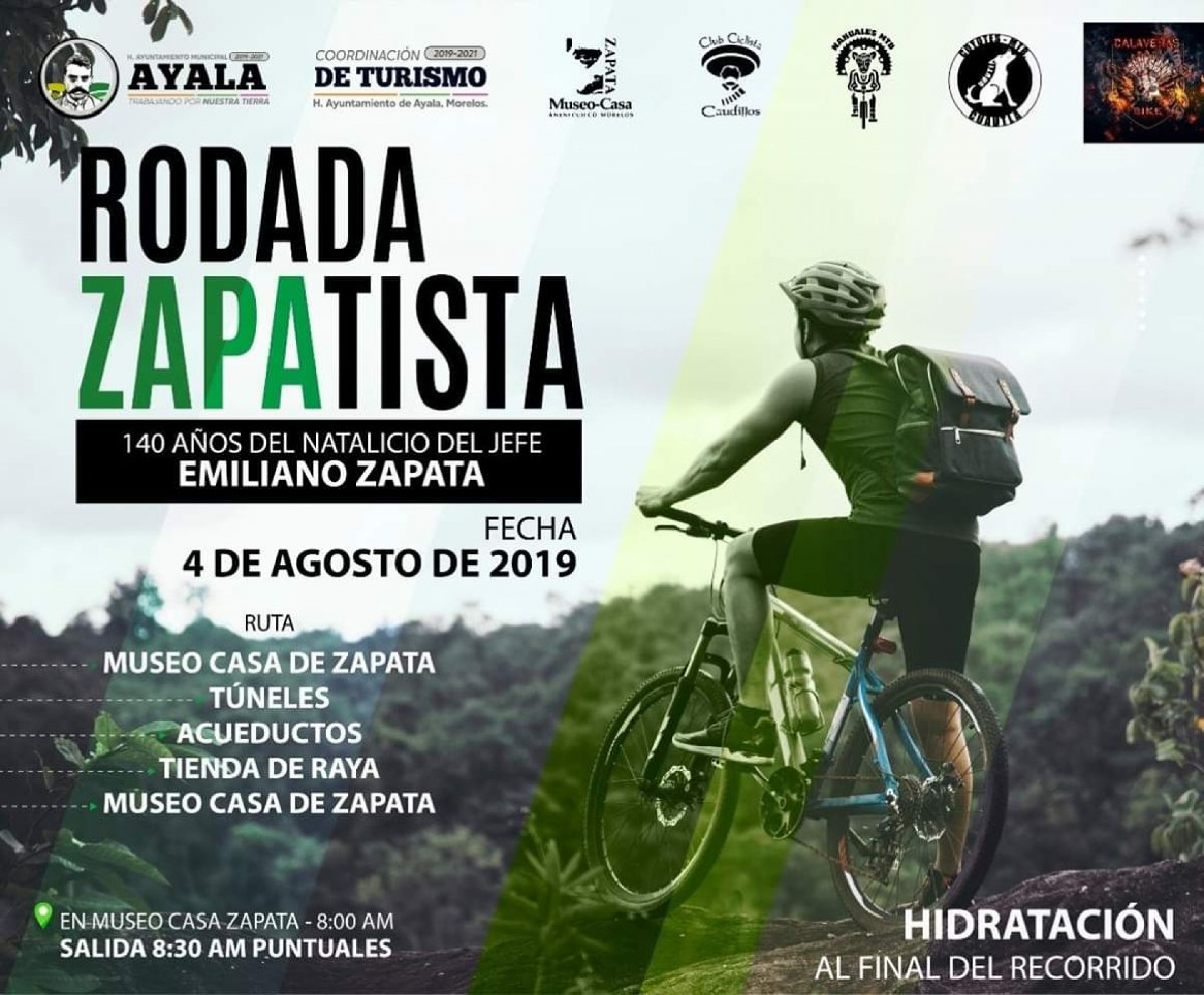 Gobierno de Ayala invita a participar en la “Rodada Zapatista”