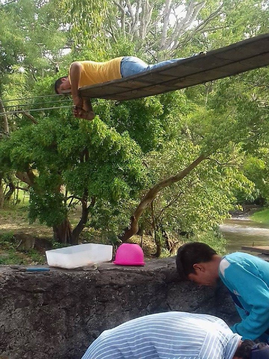Productores rehabilitaron el puente colgante de la colonia Actopan