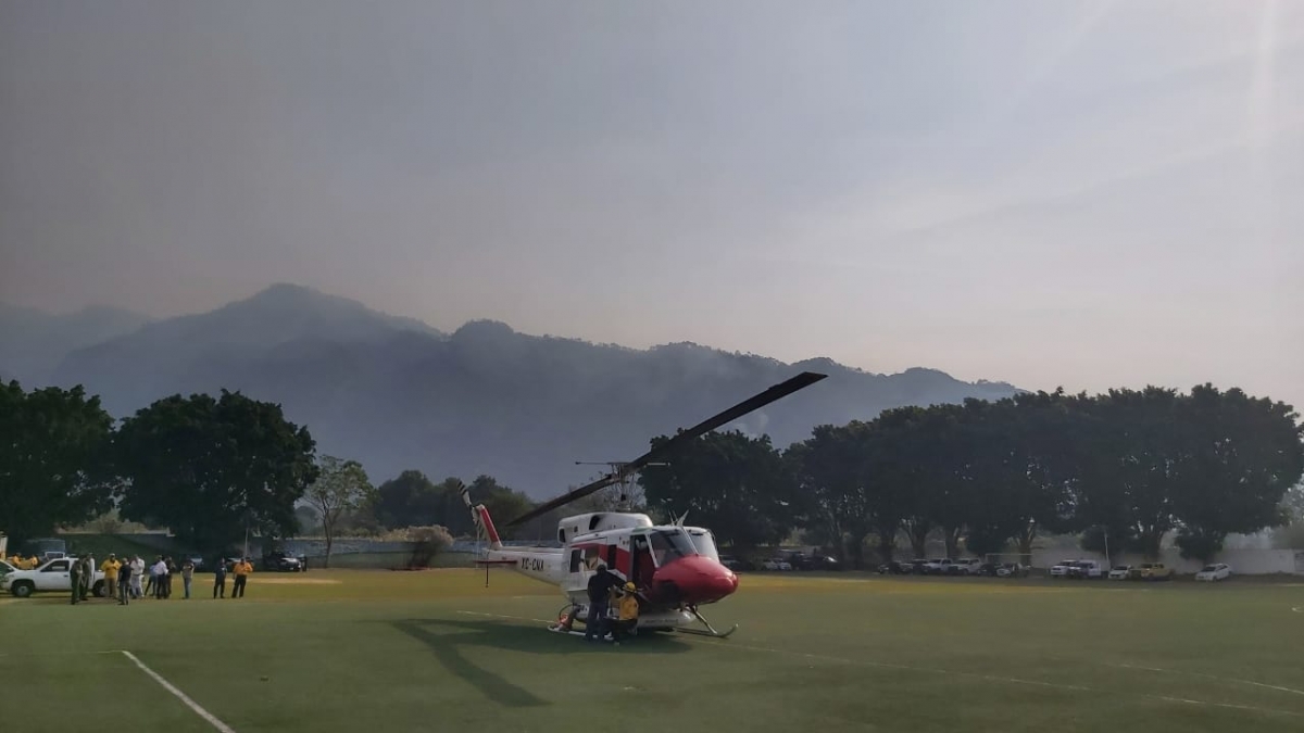 Realizan primer vuelo de reconocimiento para valorar zonas afectadas en paraje 'Malinalapa'