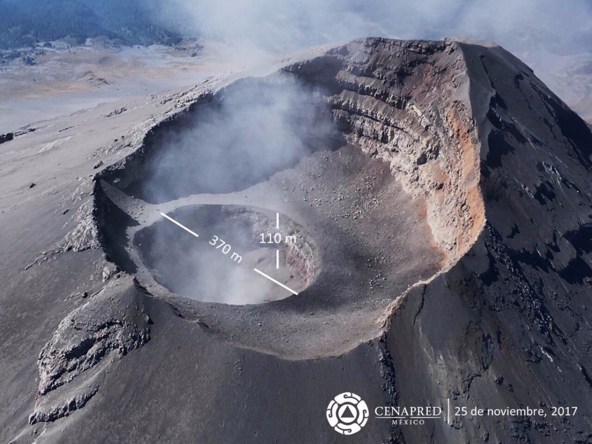 Video del Popocatépetl revela que el cráter interno es más grande de lo que se creía