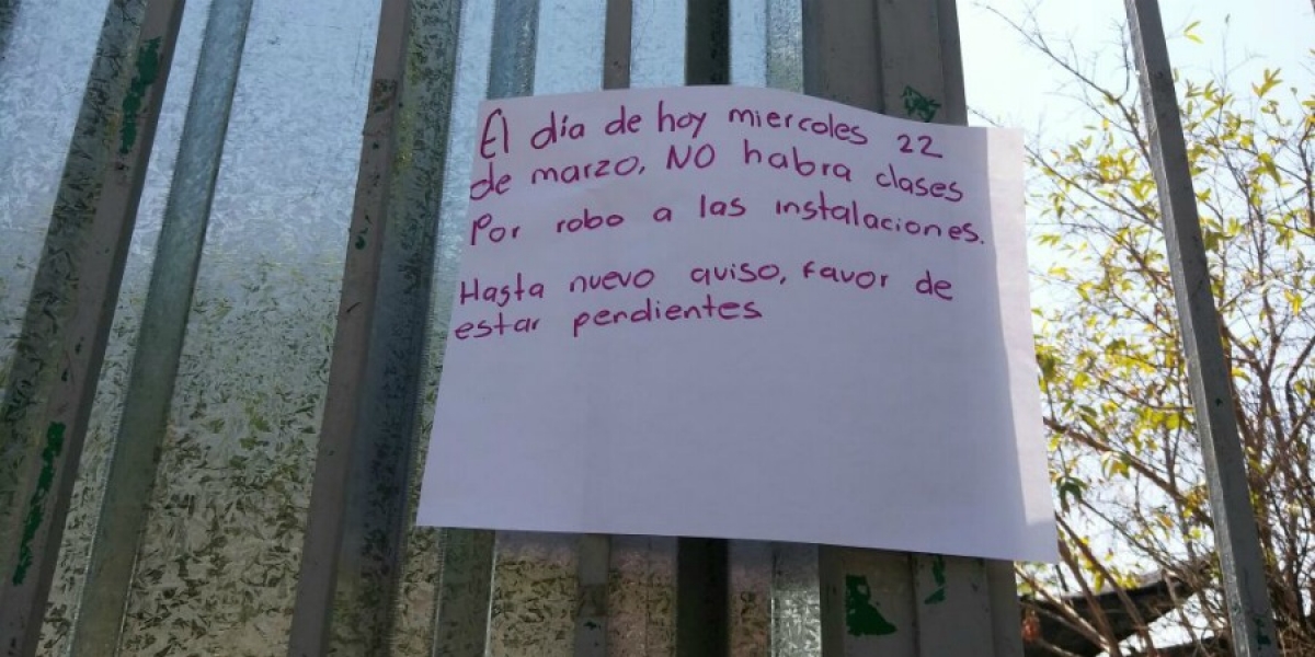 Denuncian robo padres de familia de jardín de niños ubicado en la colonia Lagunilla