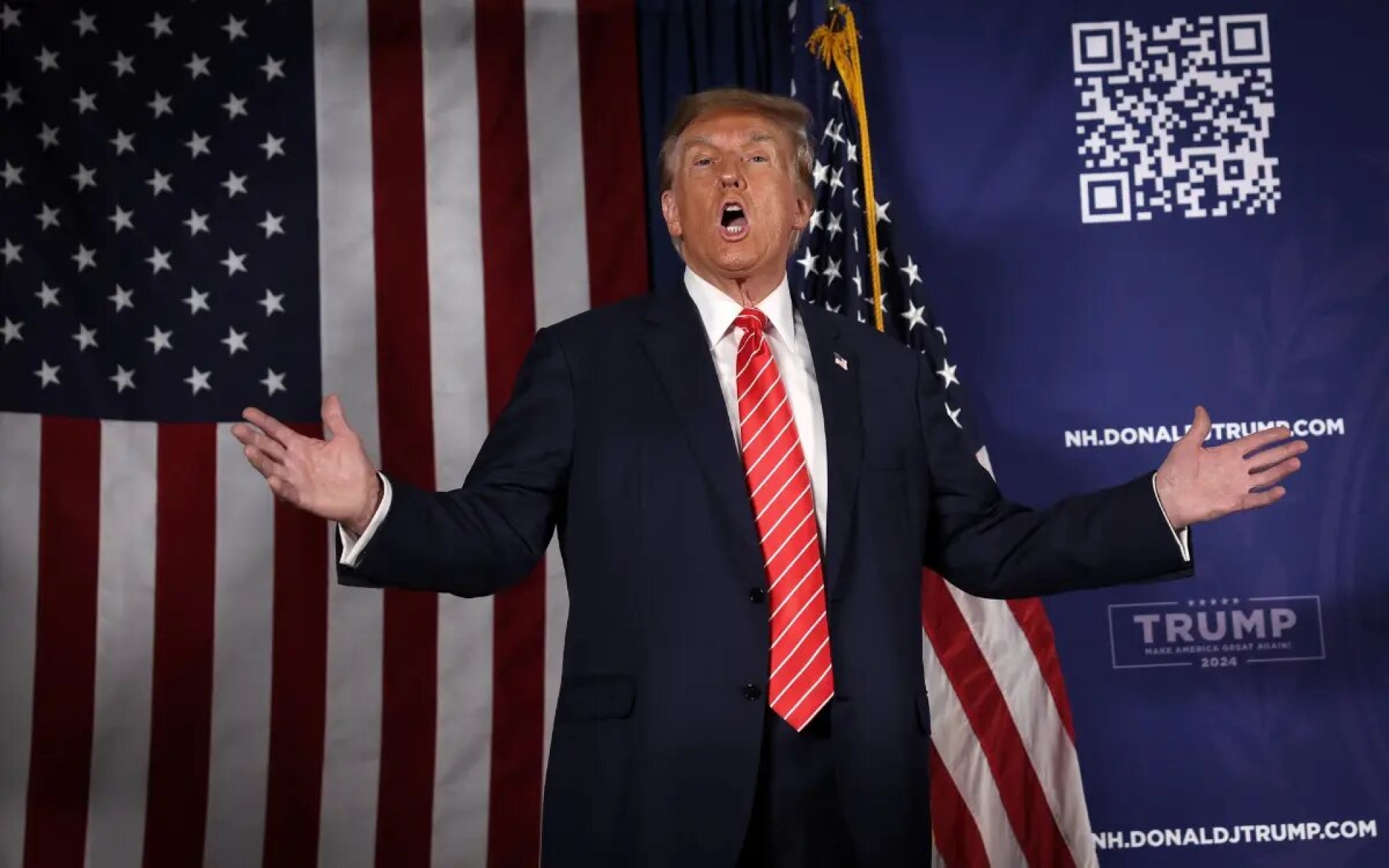 'Biden solo sabe lanzar bombas por todas partes', asegura Trump