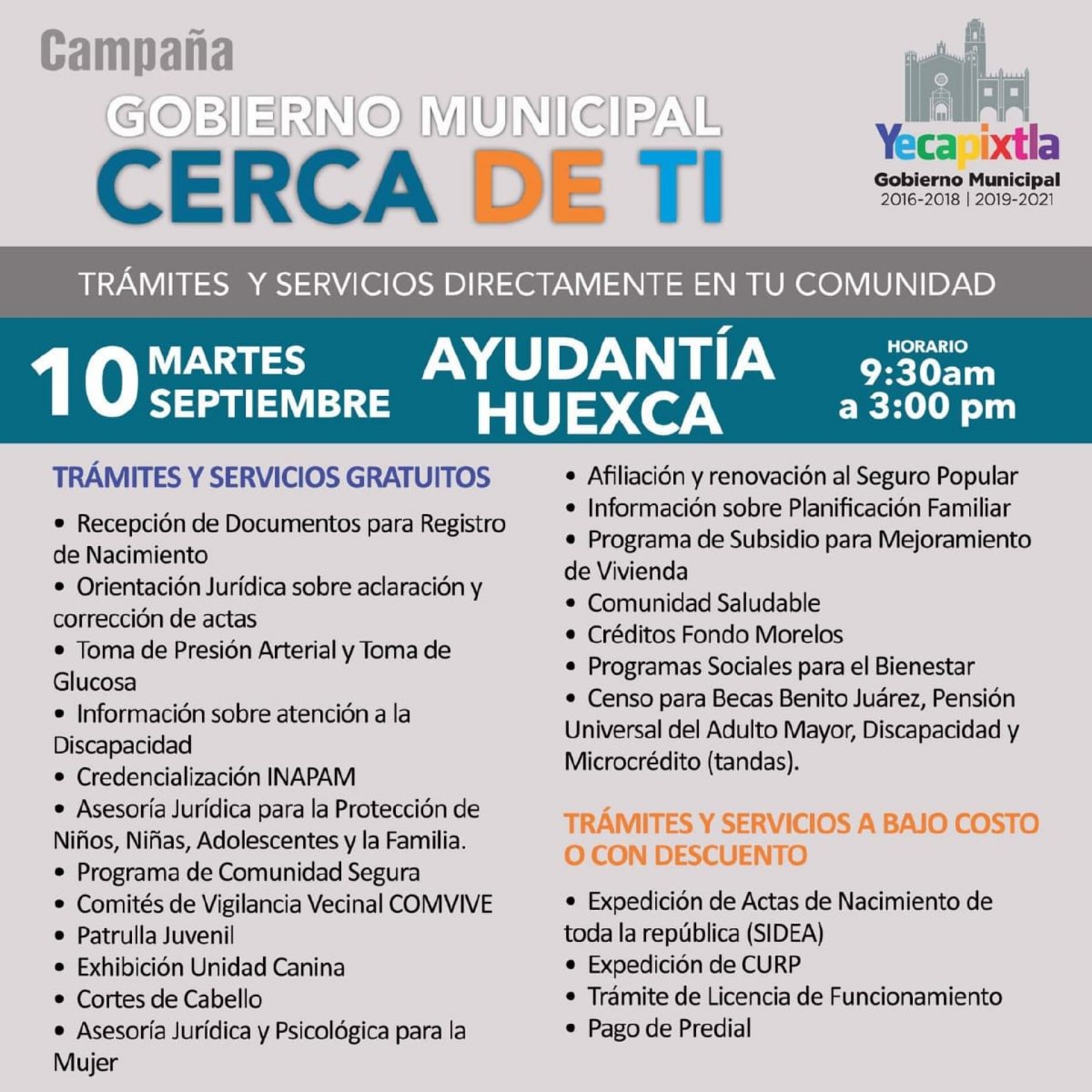 Llevan a Huexca la Campaña de Trámites y Servicios en tu Comunidad