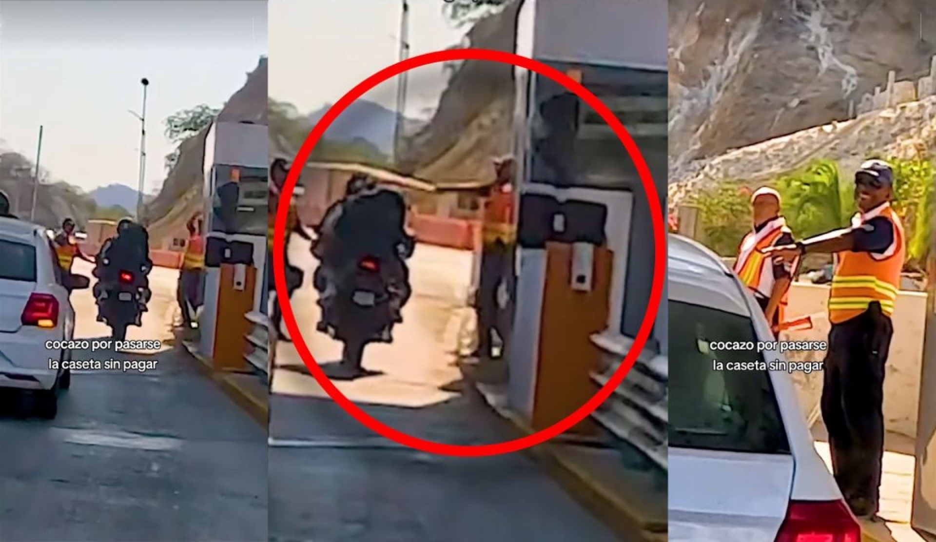 Guardia agrede a motociclistas por evadir peaje y se vuelve viral; usuarios opinan: 'Se nota que lo disfruta' | VIDEO
