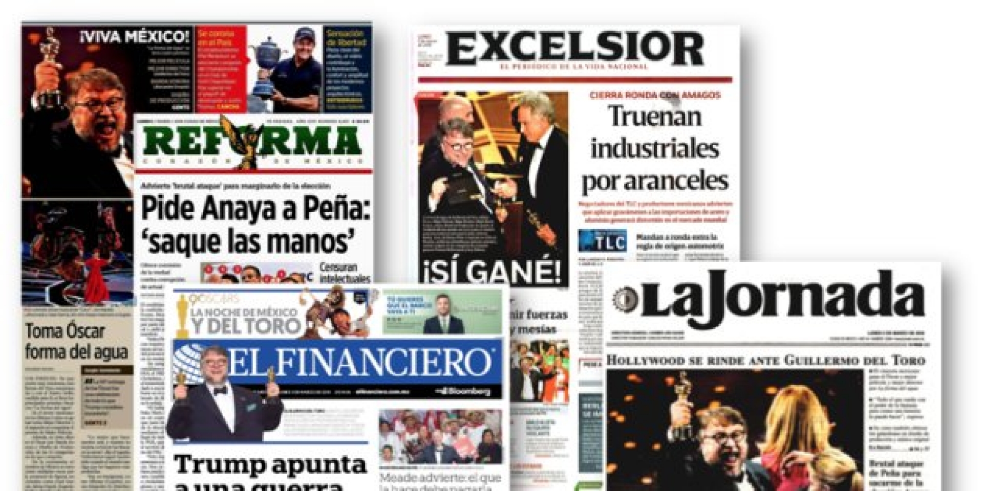 Así festeja la prensa mexicana a Guillermo Del Toro