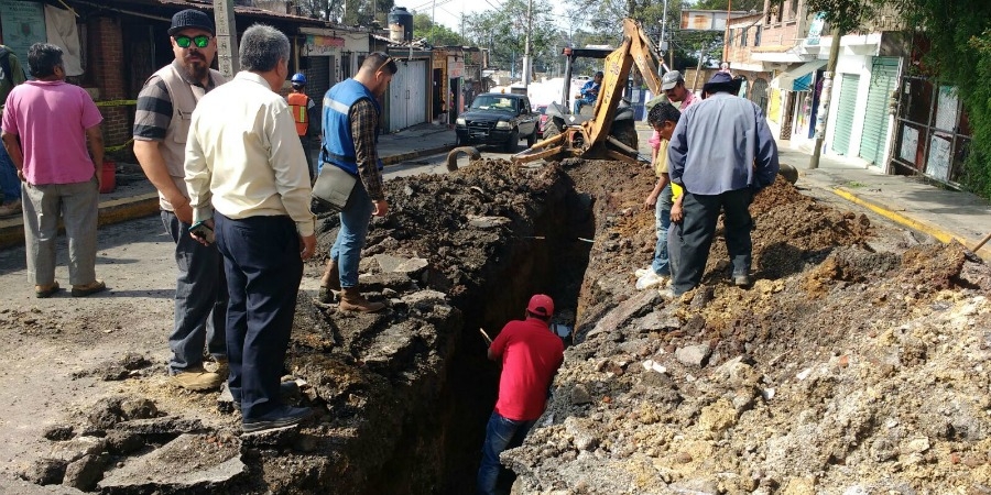 Repararán más de 54 metros de carpeta asfáltica, luego de torrenciales lluvias en Cuernavaca