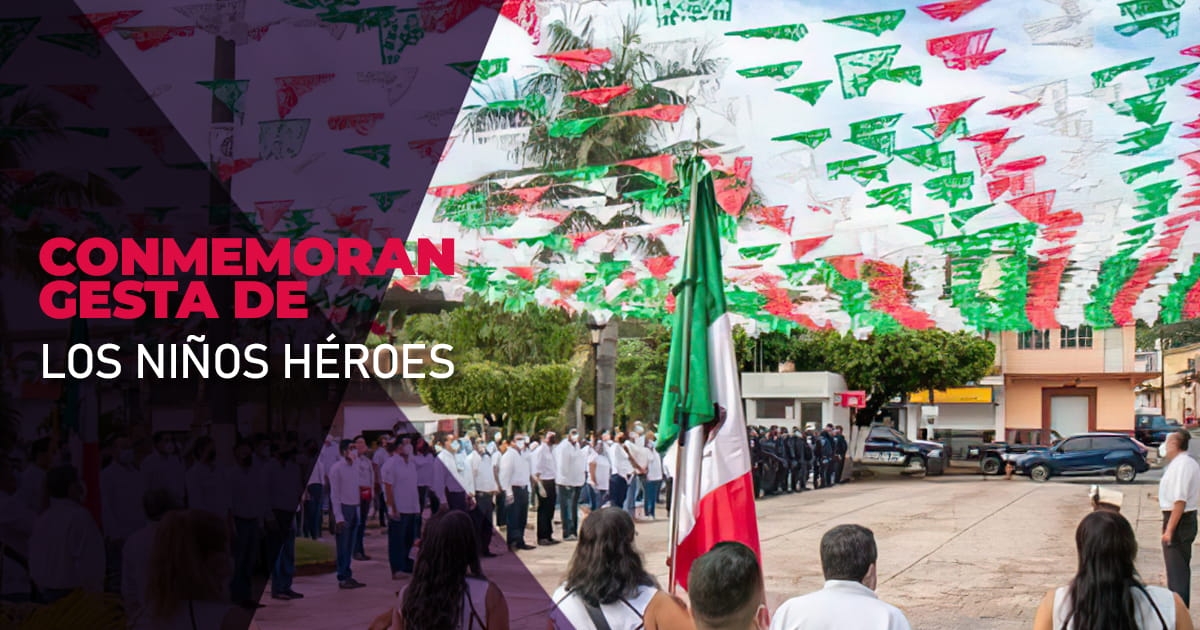 Conmemoran gesta de los Niños Héroes en municipios del poniente