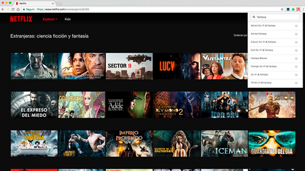 Con esta extensión de Chrome podrás navegar las categorías ocultas de Netflix