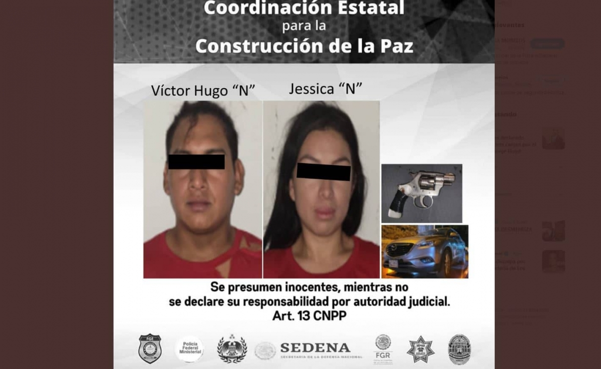 Arrestan a pareja por amenazar de muerte a una mujer