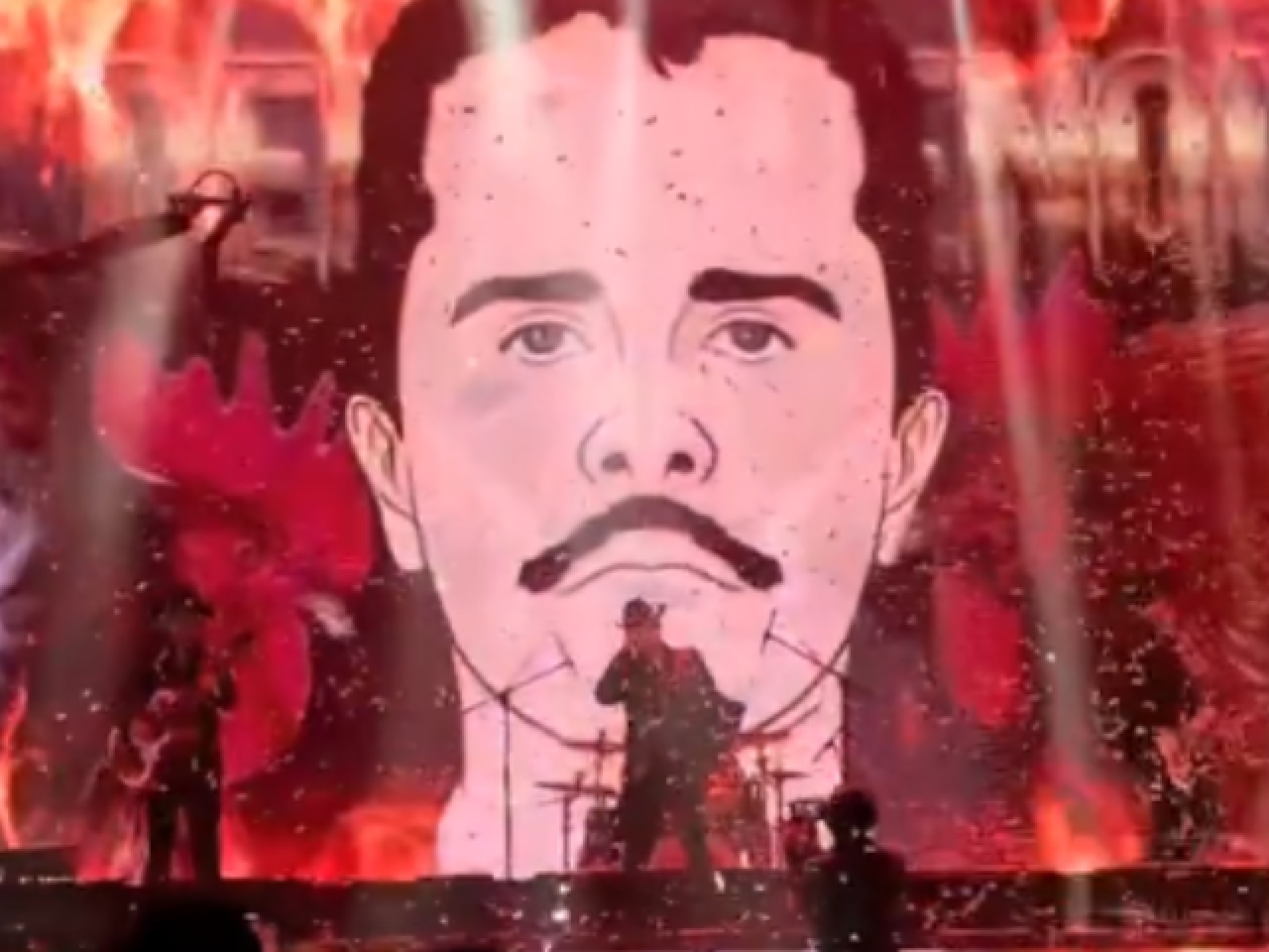 Banda proyecta imágenes de 'El Mencho' durante concierto en Zapopan