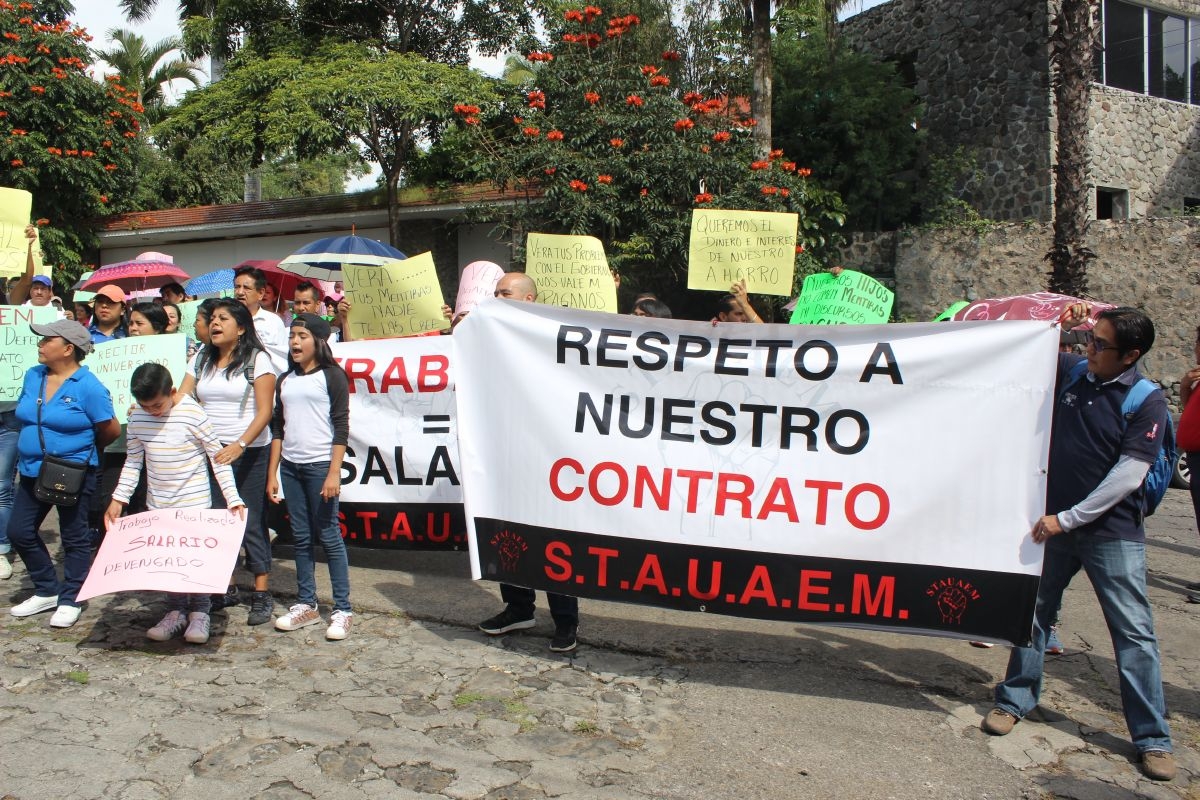 Se manifiesta STAUAEM para exigir pago de catorcena