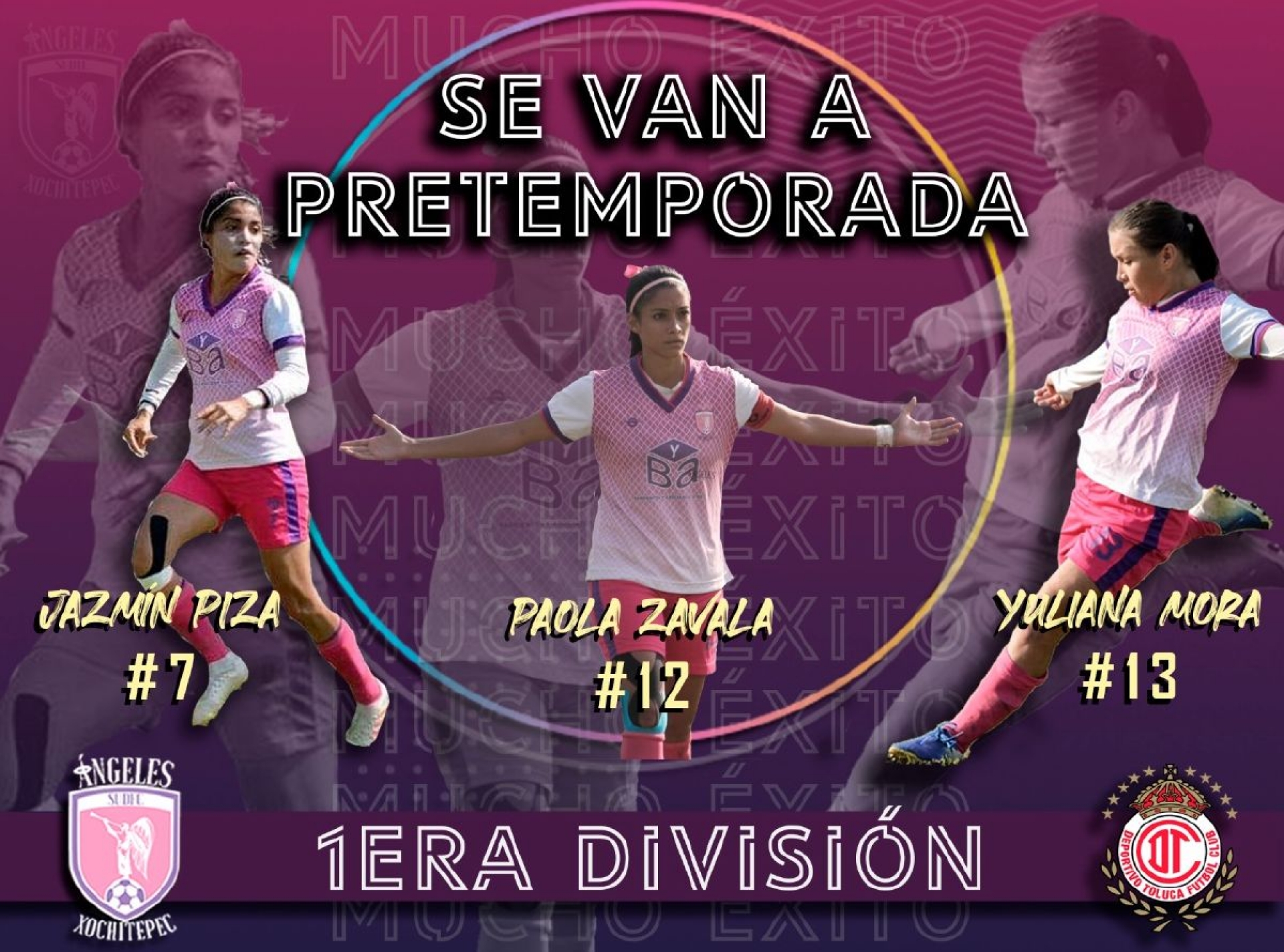 Jugadoras de Ángeles Xochitepec se incorporan a pretemporada con Toluca Femenil
