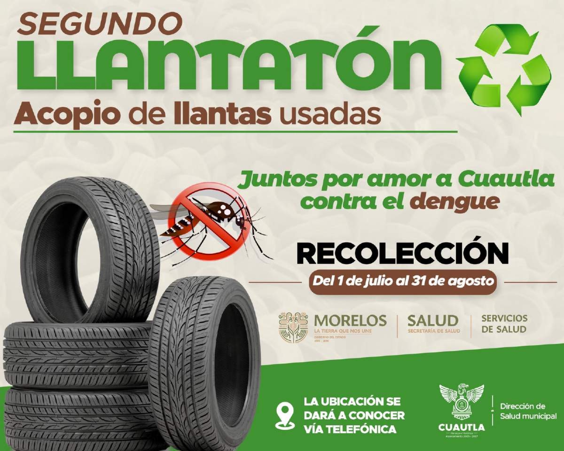 Comienza segundo 'llantatón' en Cuautla