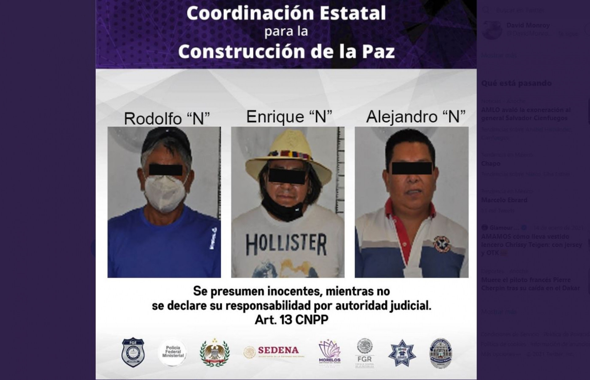 Tres individuos amenazaron de muerte a una familia