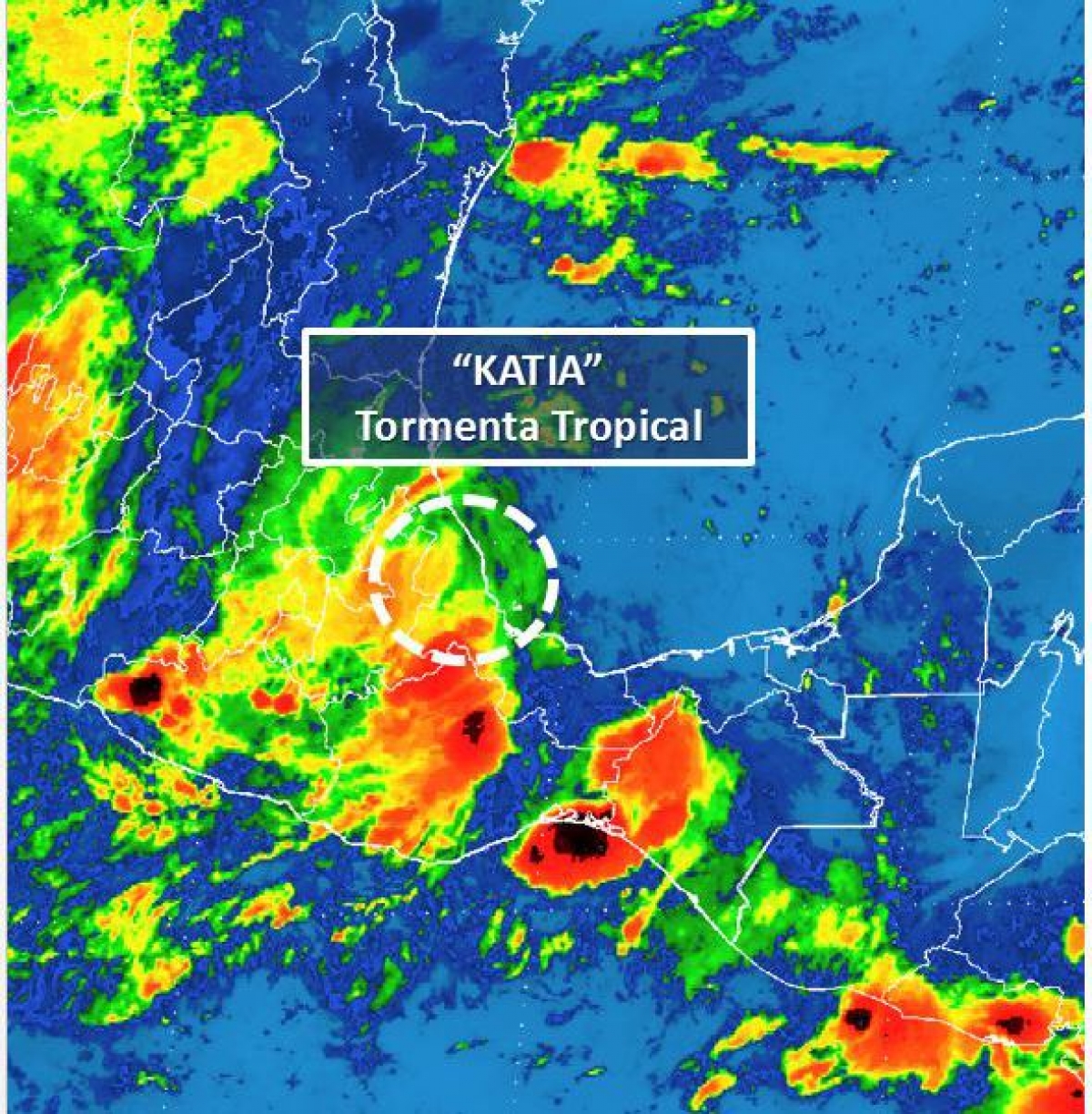 ‘Katia’ se debilita a tormenta tropical