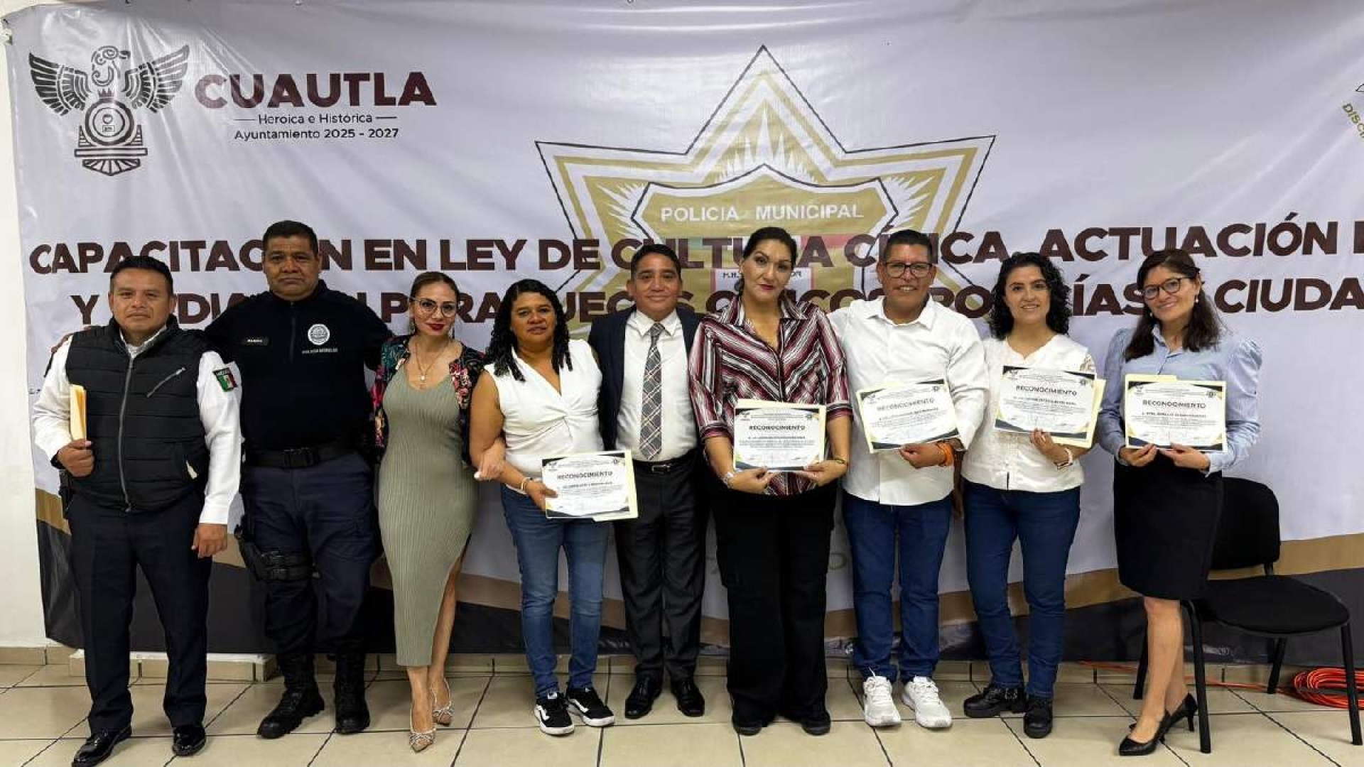 Concluye capacitación en cultura cívica, actuación policial y mediación en Cuautla