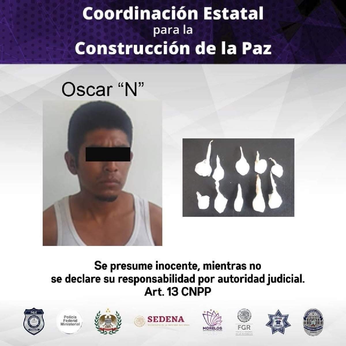 Atrapan a presunto narcomenudista en Coatetelco