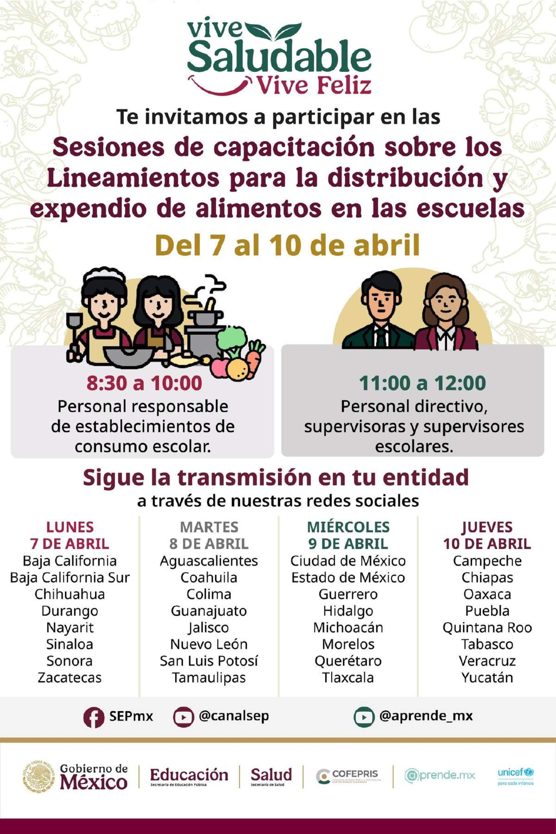 Recibirá capacitación Morelos sobre estrategia de alimentos saludables