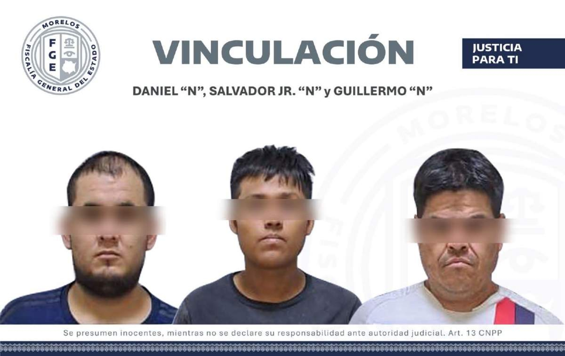 A proceso, tres individuos por robo de vehículo