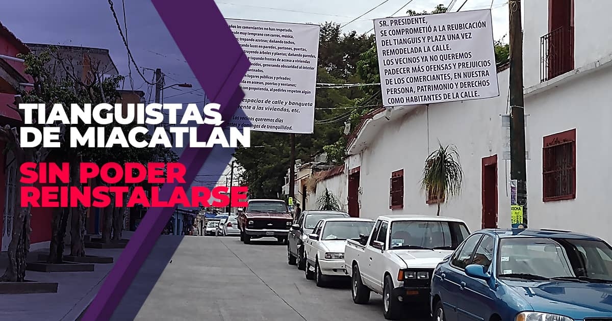 Tianguistas de Miacatlán, sin respuesta para reinstalarse sobre la calle Corregidora