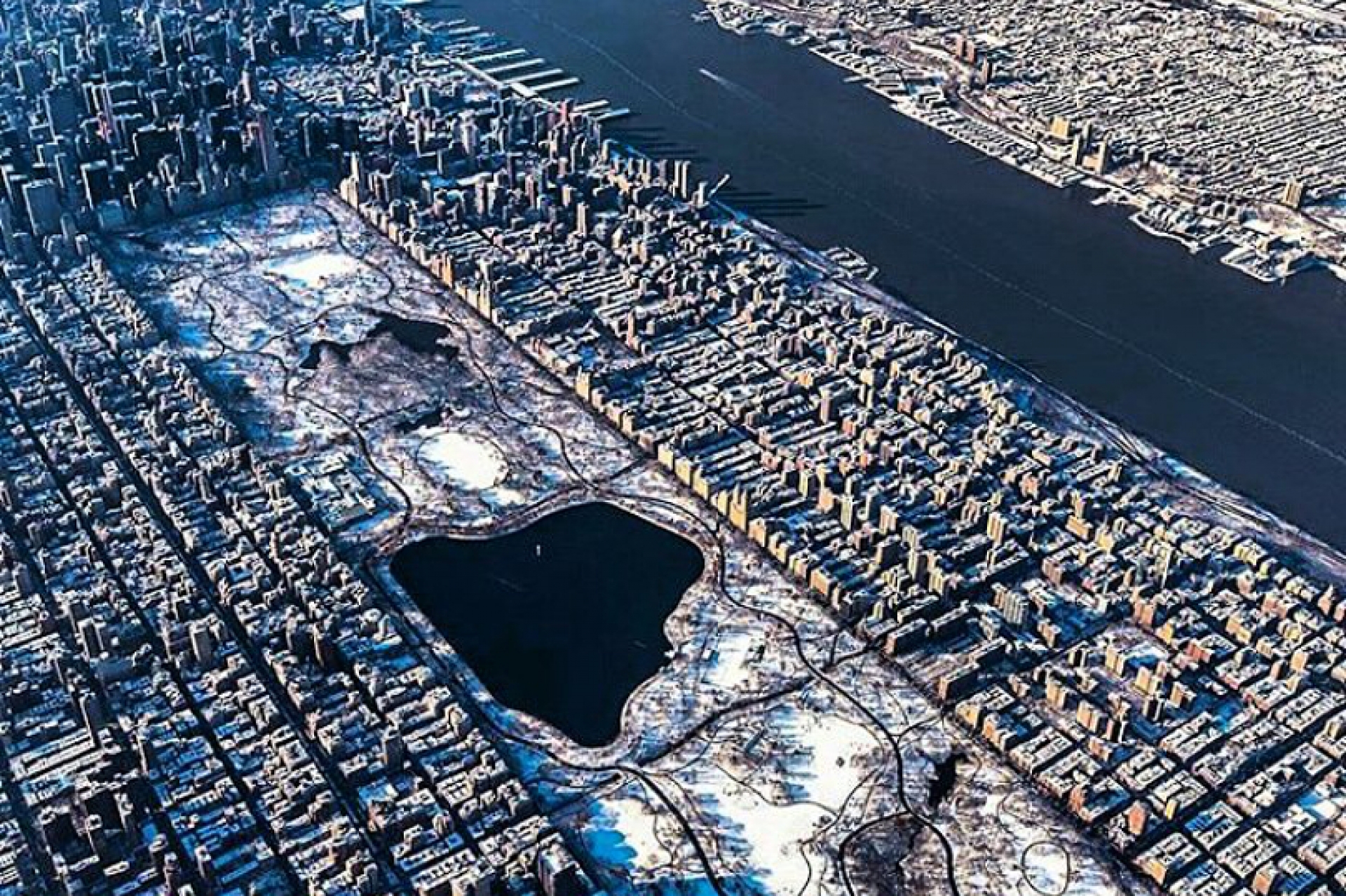 Las imágenes que dejó la primera nevada en NY