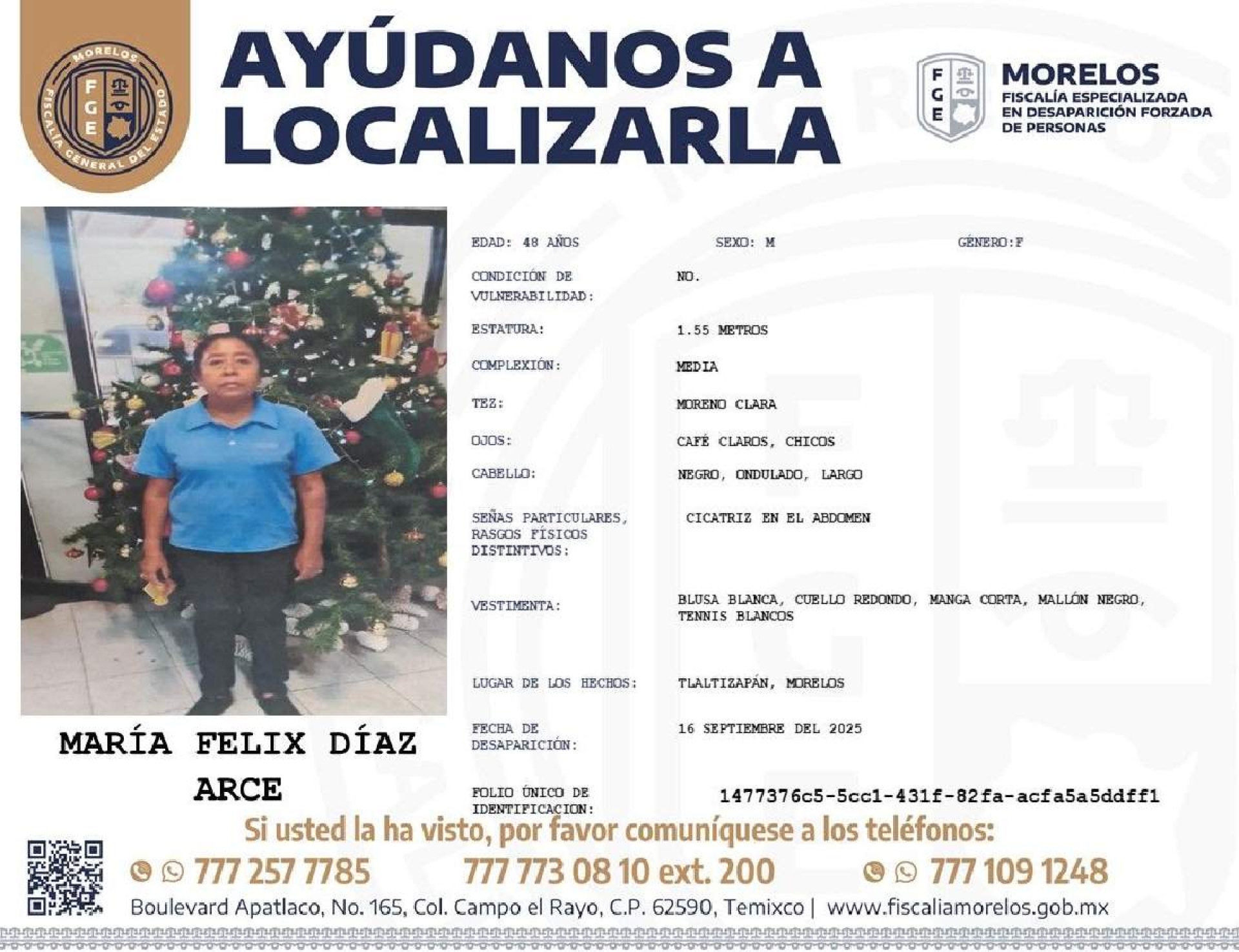 Buscan a mujer que desapareció en Tlaltizapán