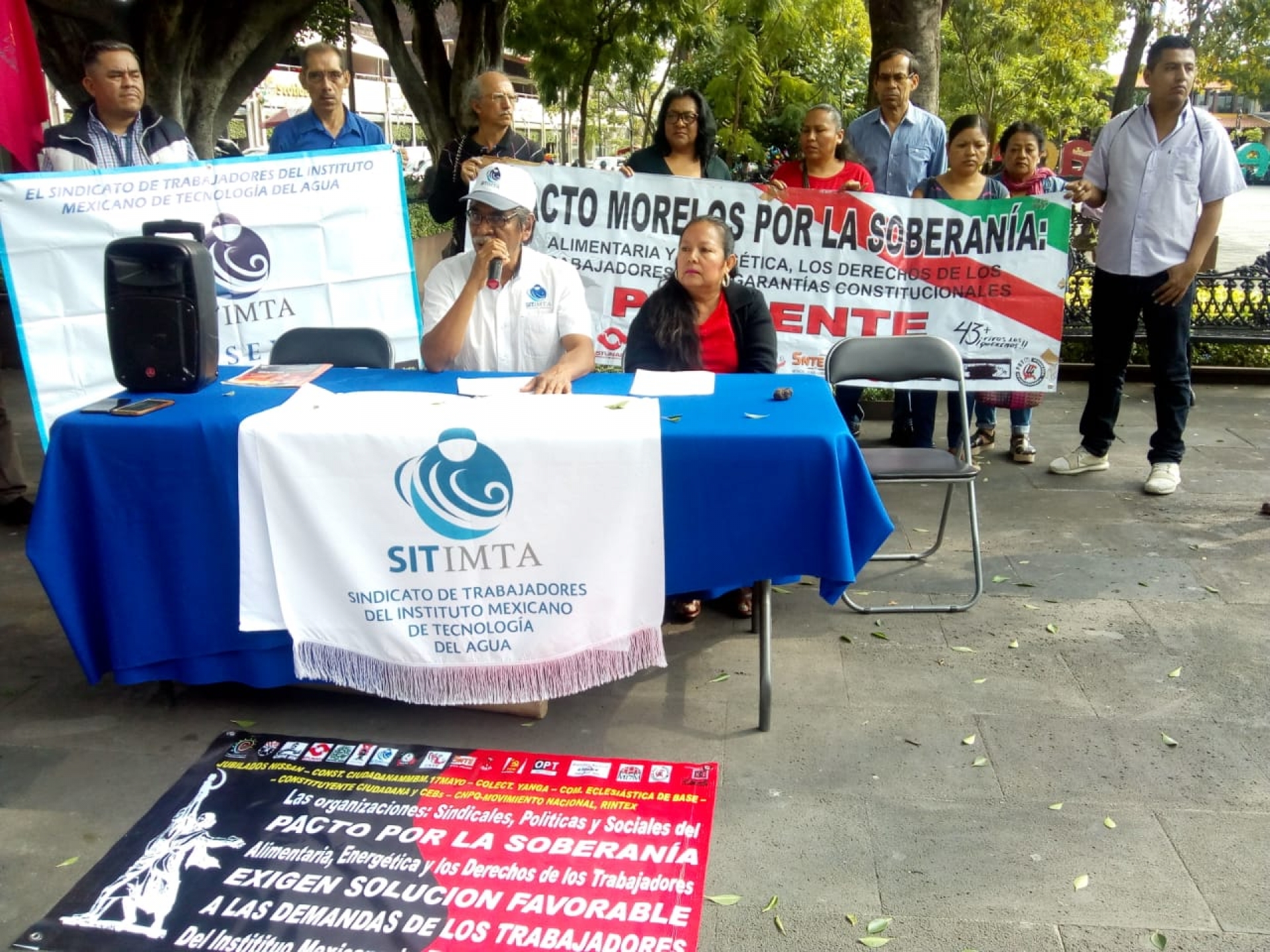 Apoyan organizaciones del Pacto Morelos al Sitimta