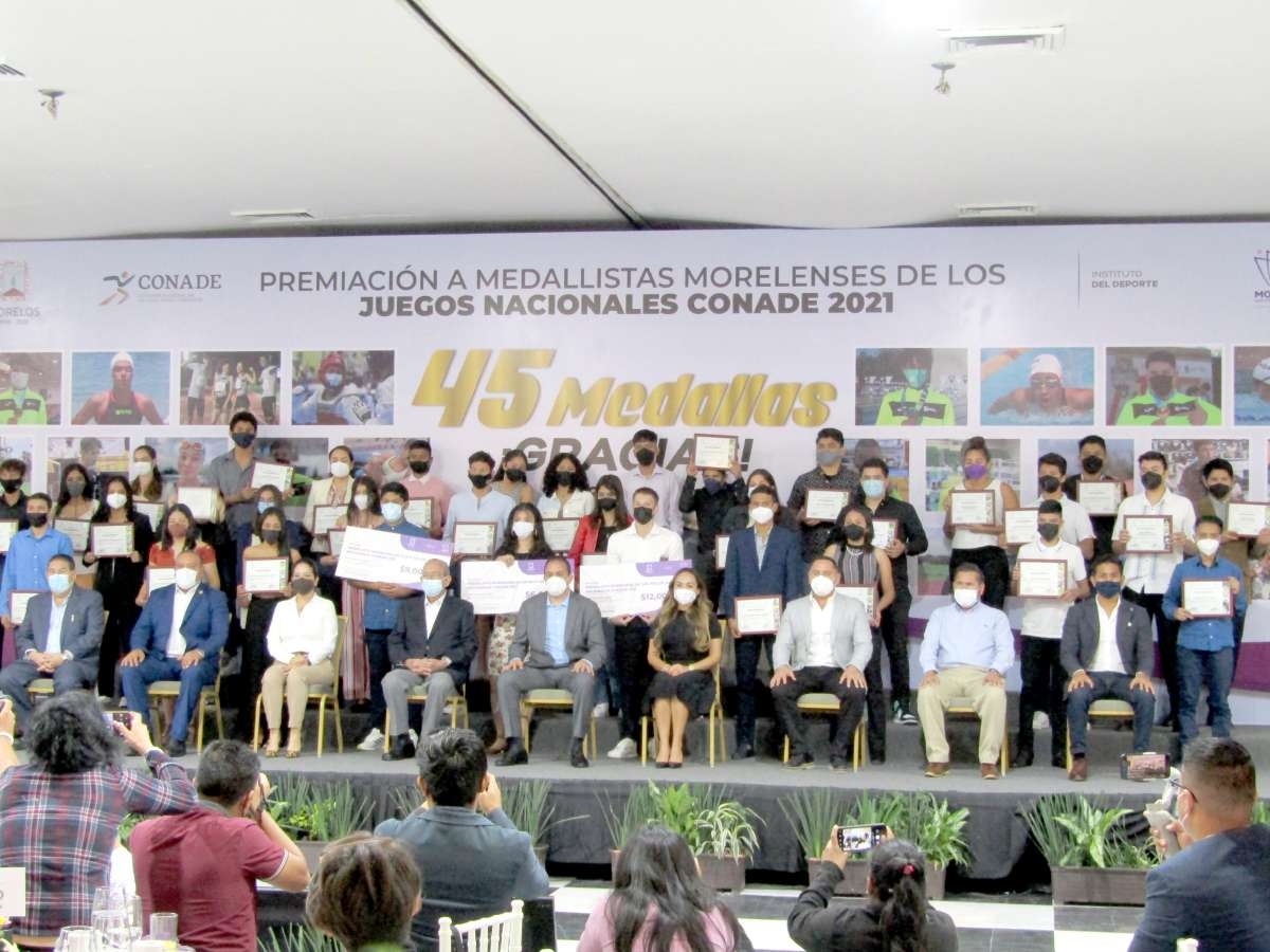 Premian a deportistas morelenses que brillaron en los Juegos Nacionales Conade 2021