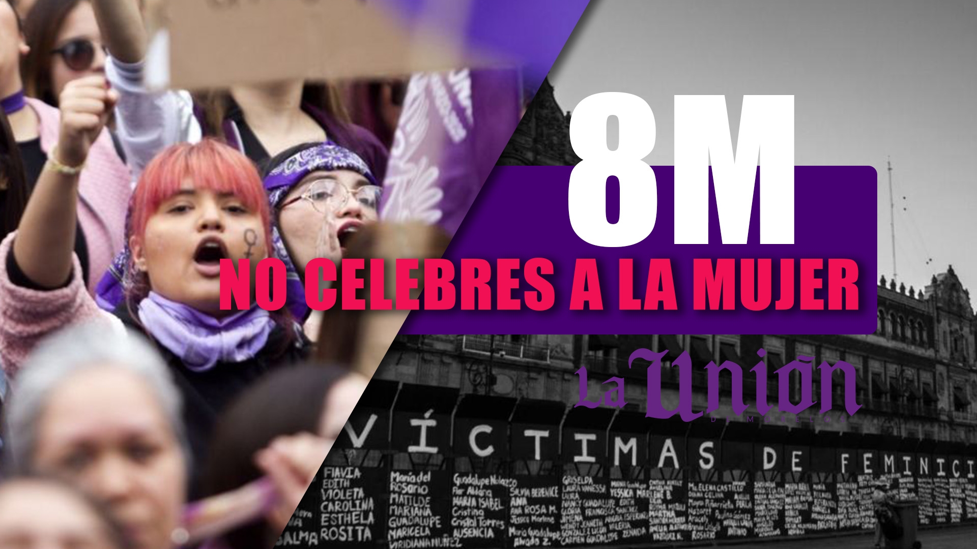 Feministas marchan por el Día Internacional de la Mujer