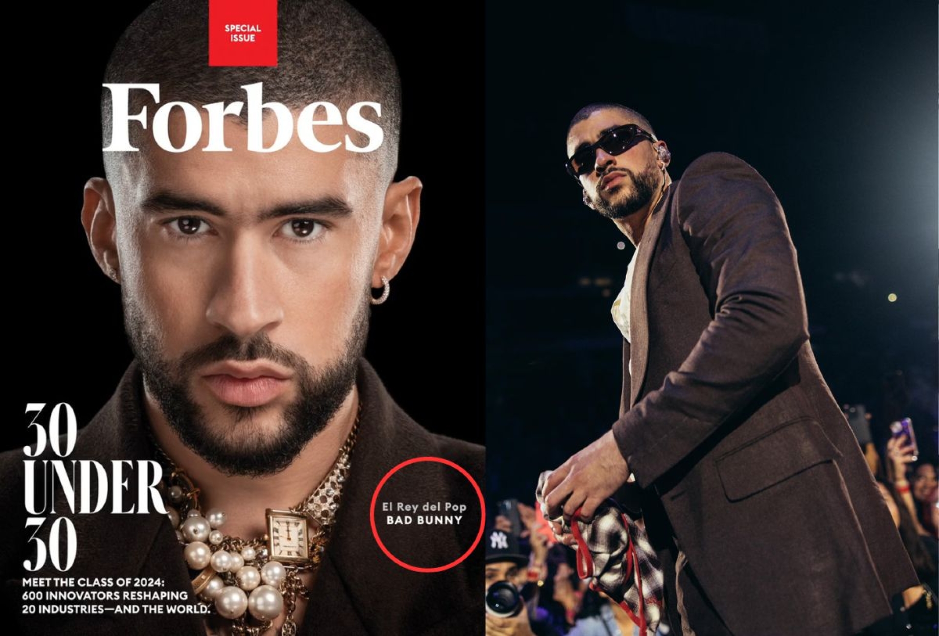 Forbes proclama a Bad Bunny el 'Nuevo Rey del Pop' y desata polémica en redes