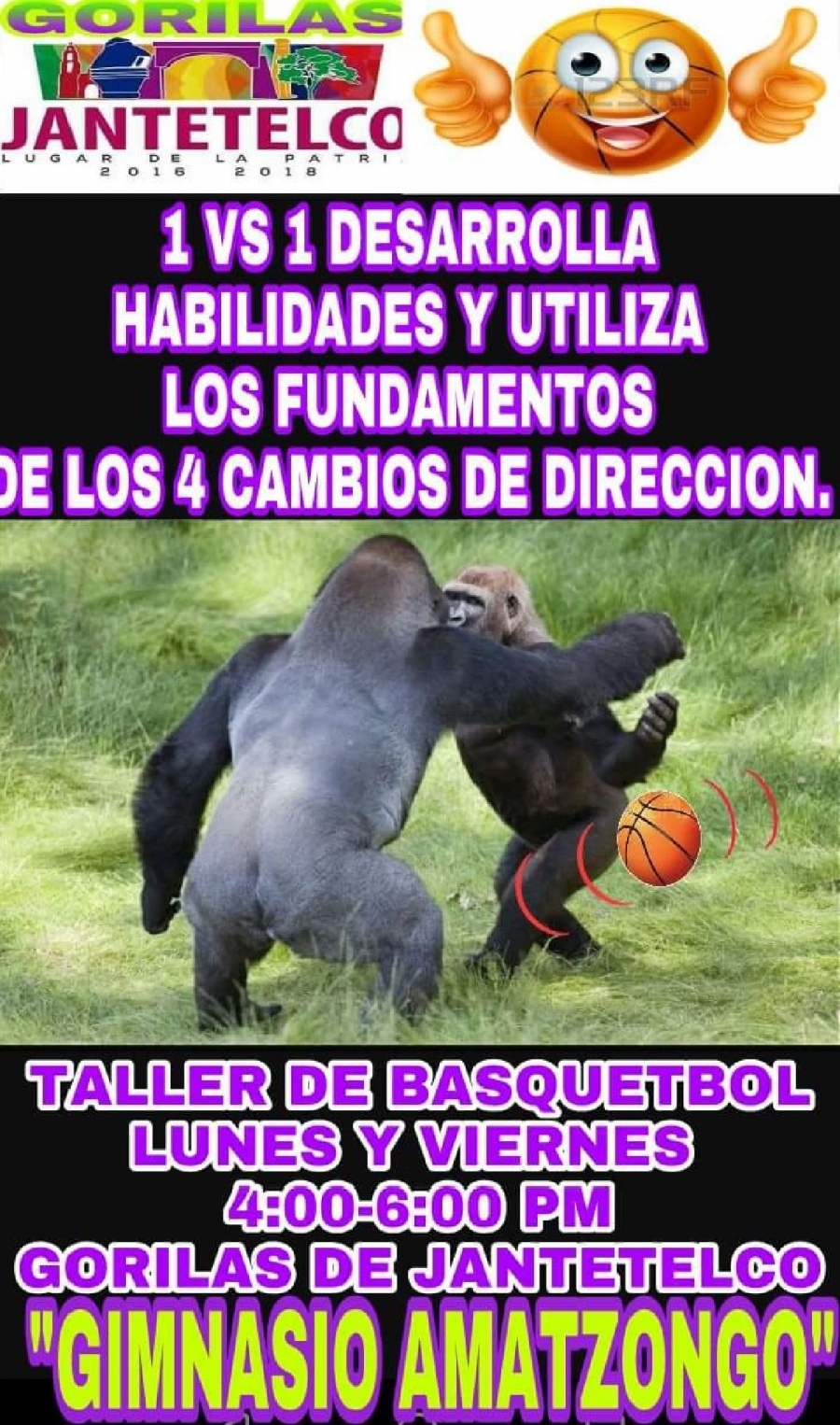 Convoca comuna de Jantetelco a menores a participar en taller de básquetbol