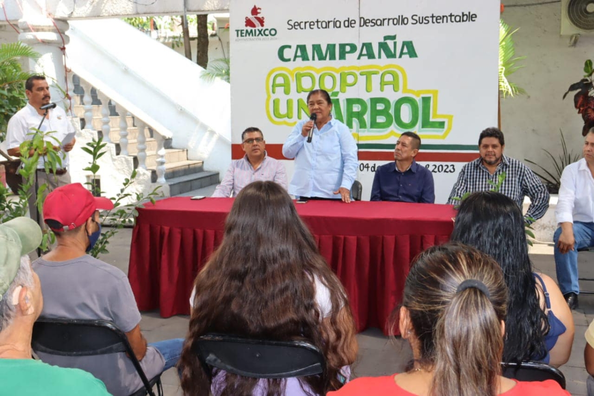 Autoridades de Temixco impulsan campaña 'adopta un árbol'