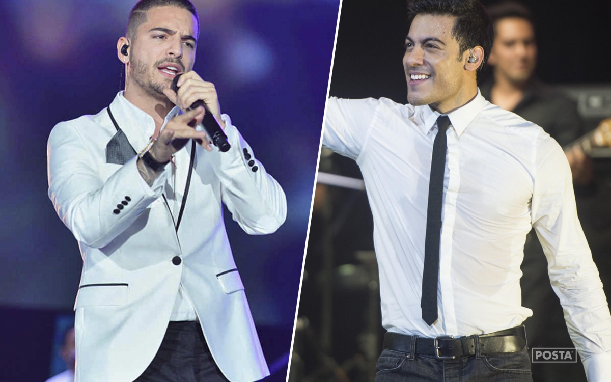 Maluma y Carlos Rivera en la final de 'La Voz México'
