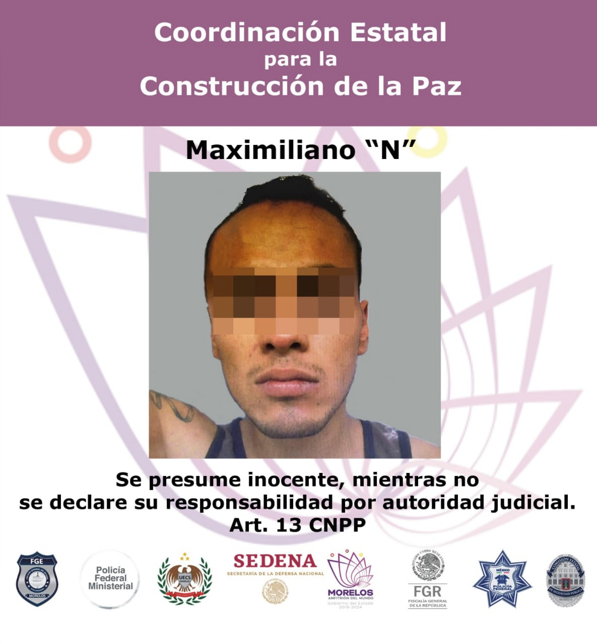 Juez califica de legal la detención de Maximiliano 'N'; dictó prisión preventiva