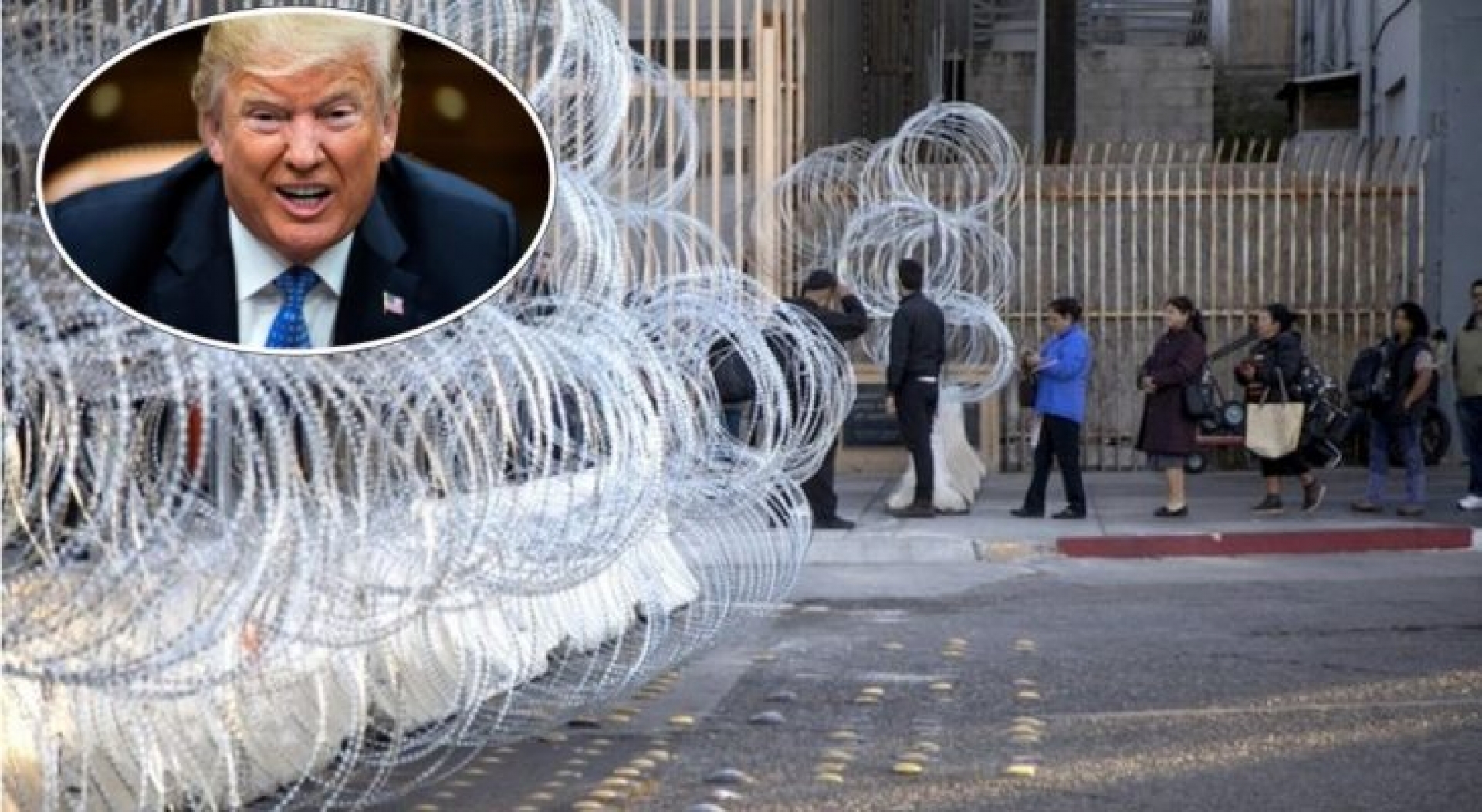 Donald Trump blinda con alambres de púas el muro fronterizo, pero se lo roban en Tijuana para sus casas