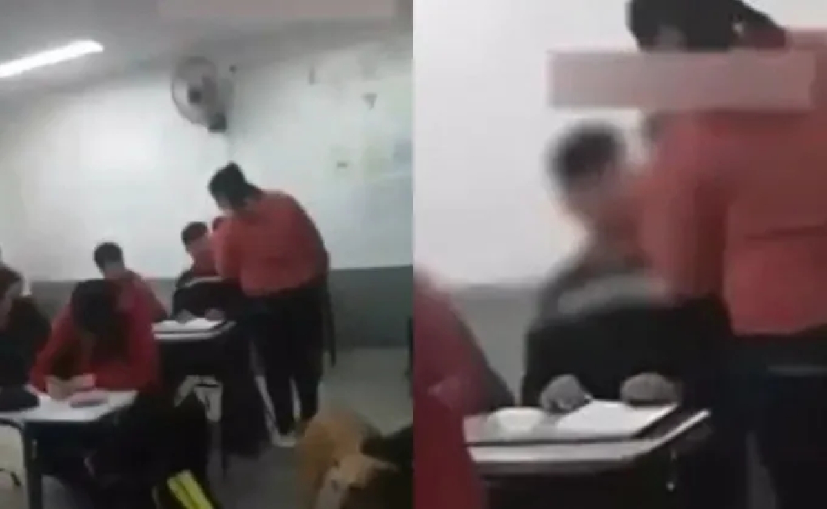 'A mi hijo no lo toca nadie': Madre cachetea a un compañero de su hijo en pleno salón de clases