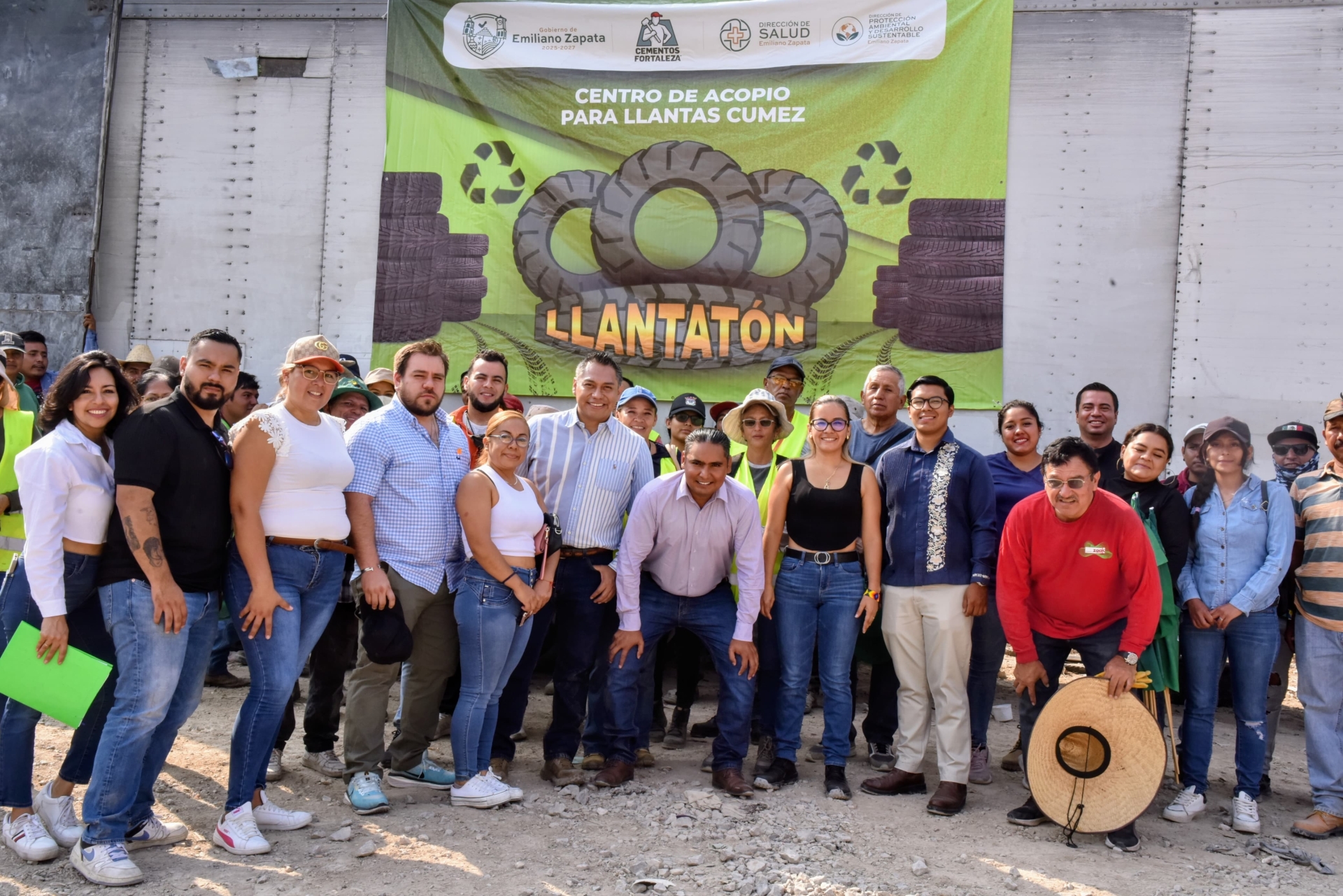 Inicia Gobierno de Emiliano Zapata campaña 'Llantatón' para recolección de llantas en desuso