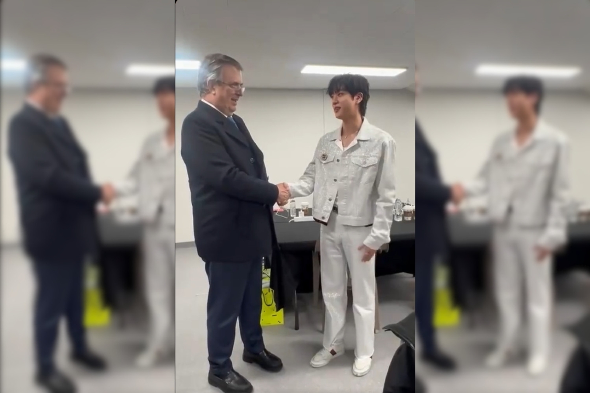Marcelo Ebrard revive video junto a Jin de BTS tras confirmación de gira en México
