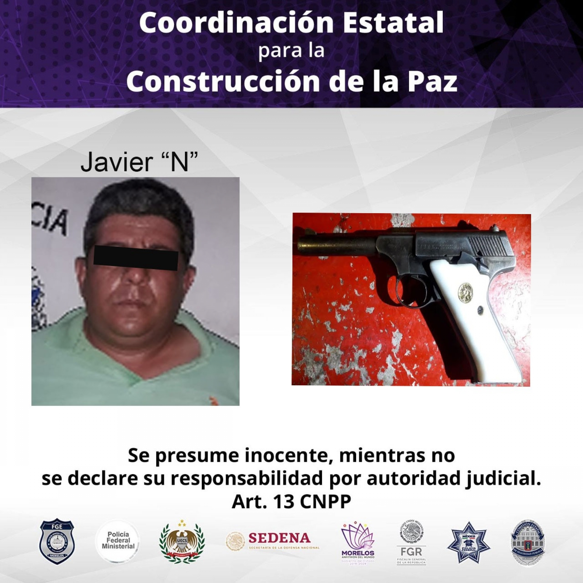 Atrapan a un individuo armado en Tehuixtla